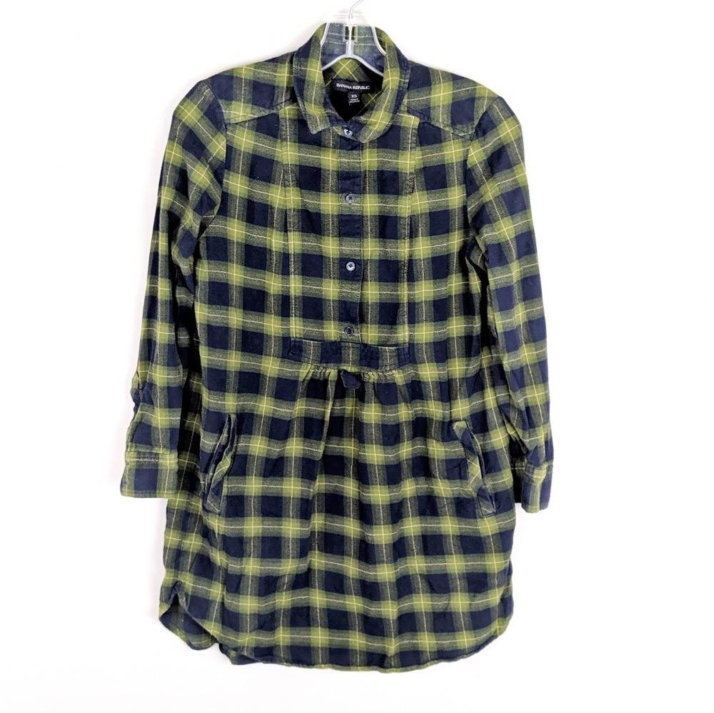 Banana Republic | Yellow Plaid Pocket Top - E82